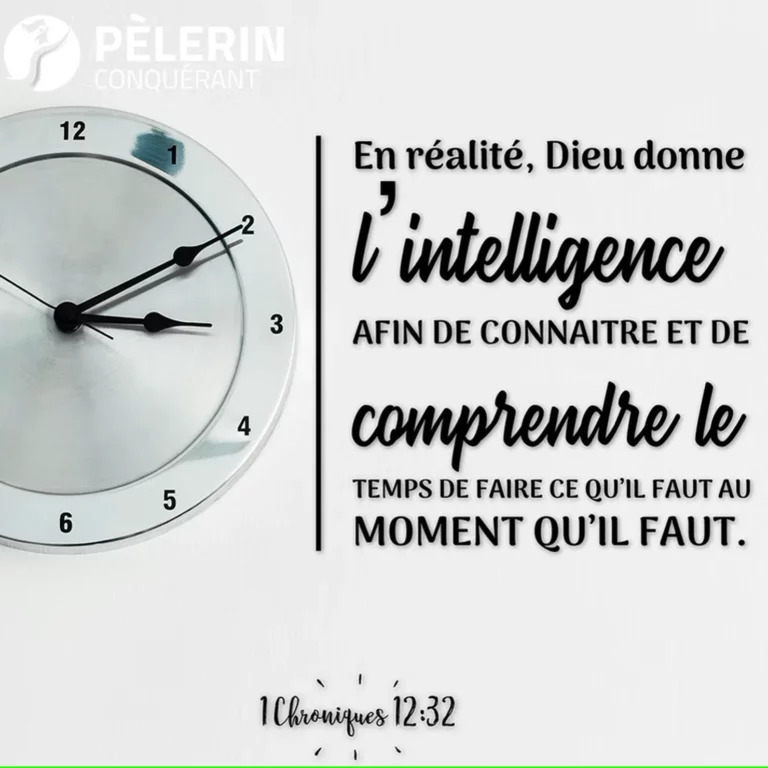 Accomplir ce quil faut quand il faut...